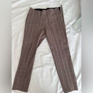a new day Women’s Brown Plaid Dress Pants